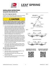 Shock Absorber Installation Instructions for K71-175-01(059-258-00) 