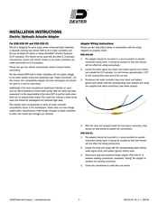 Actuator Adapter Instruction Sheet (059-Z23-00)