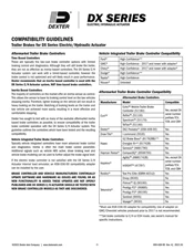 DX Series Trailer Brake Compatibility Guide (059-A38-00) 