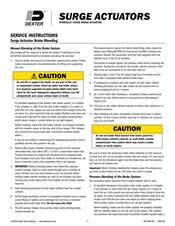 Brake Bleeding of Surge Actuators (059-906-00)