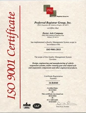 Dexter ISO 9001 Certificate
