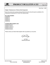 333: Obsolescence of Various Hub Comp
