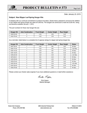 373: Slipper Spring Hanger Kits