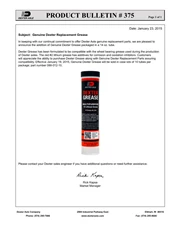 375: Genuine Dexter Replacement Grease