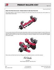397: Hydraulic Cylinder for Inline King Pin Steer Axle