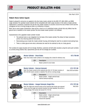 406: Master Cylinder Upgrade