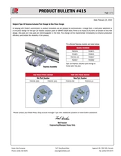 415: Type 26 Torpress Actuator Pad Change to One-Piece Design