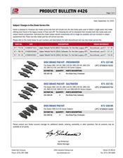 426: Changes in Disc Brake Service Kits