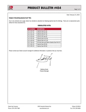 454: Obsoleting Spindo Seal Kits