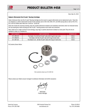 458: Aftermarket NEV-R-LUBE Bearing Cartridges