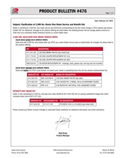 476: Clarification of 3,500 lbs. Dexter Disc Brake Service and Retrofit Kits