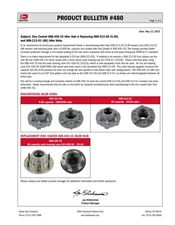 480: Zinc Coated 008-445-15 Idler Hub is Replacing 008-213-50 (5.2K) and 008-213-51 (6K) Idler Hubs