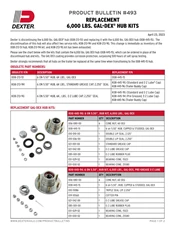493: Replacement 6,000 lbs. Gal-Dex Hub Kits