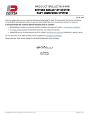 499: Revised Kodiak Part Numbering System