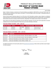 500: Tow Assist 10" Electric Brake Product Offering