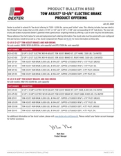 502: Tow Assist 12-1/4" Electric Brake Product Offering