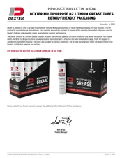 504: Dexter Multipurpose #2 Lithium Grease Tubes Retail-Friendly Packaging 