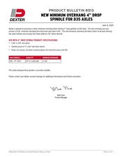 513: New Minimum Overhang 4” Drop Spindle For D35 Axles