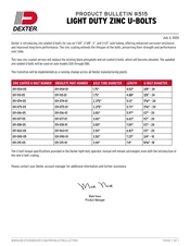 515: Light Duty Zinc U-Bolts