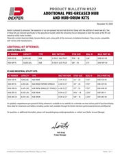 522: Additional Pre-Greased Hub and Hub-Drum Kits
