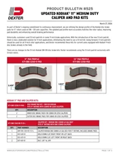 525: Updated Kodiak 11” Medium Duty Caliper & Pad Kits