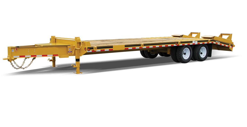 medium duty equipment trailer with spring axles